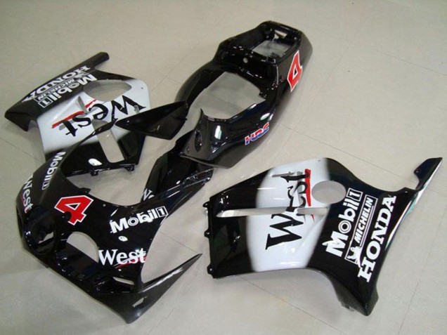 1988-1989 Glossy Black White West Mobil HRC 4 Honda CBR250RR MC19 Motorcycle Fairings Canada