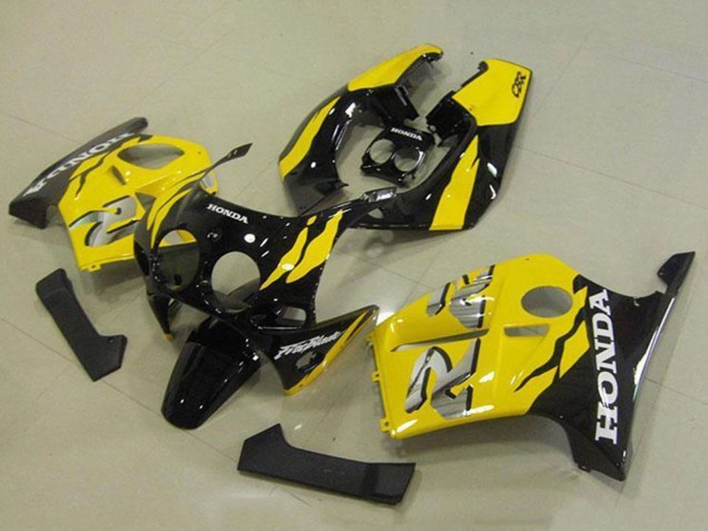 1988-1989 Yellow Glossy Black Honda CBR250RR MC19 Motorcycle Fairings Canada