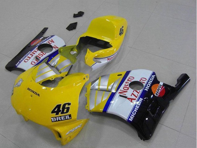 1990-1998 Yellow Silver White Red Nastro Azzurro Breil 46 Honda CBR250RR MC22 Motorcycle Fairings Canada