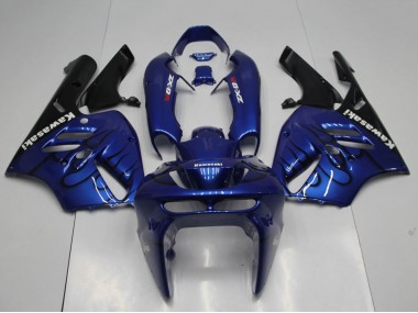 1994-1997 Blue Black Flame Kawasaki ZX9R Motorcycle Fairings Canada