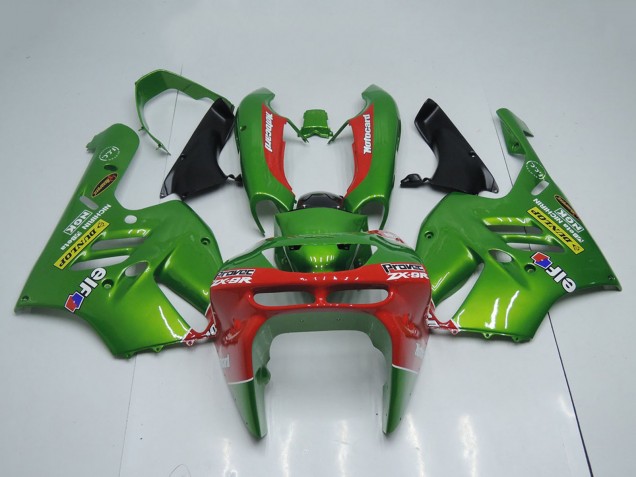 1994-1997 Green Red Elf Dunlop Kawasaki ZX9R Motorcycle Fairings Canada