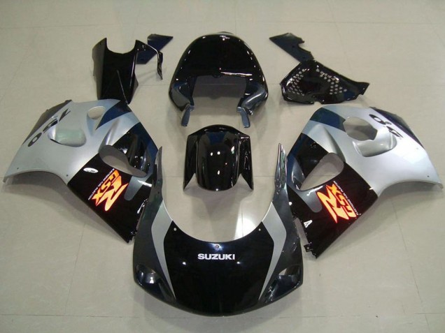1996-2000 Glossy Black Silver Suzuki GSXR 750 Abs Motorcycle Fairings Canada
