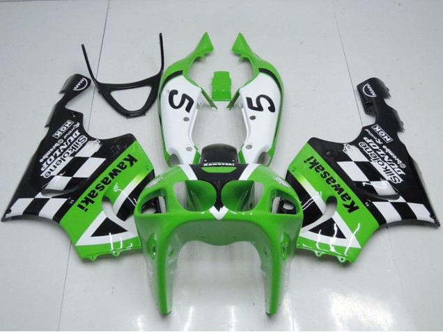 1996-2003 Green White Black 5 Kawasaki ZX7R Motorcycle Fairings Canada