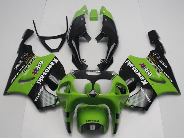 1996-2003 Green Glossy Black Monster Elf Kawasaki ZX7R Motorcycle Fairings Canada