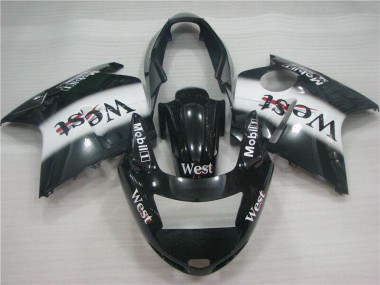 1996-2007 Glossy Black White West Honda CBR1100XX Motorcycle Fairings Canada