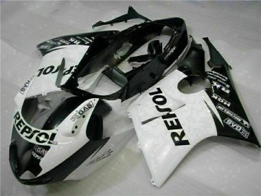1996-2007 White Glossy Black Repsol Honda CBR1100XX Motorcycle Fairings Canada