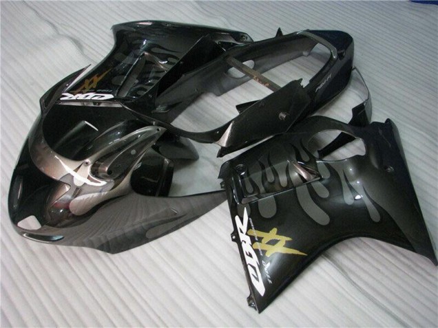 1996-2007 Glossy Black Silver Flame Honda CBR1100XX Motorcycle Fairings Canada