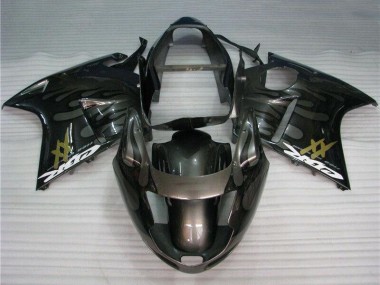 1996-2007 Glossy Black Silver Flame Honda CBR1100XX Motorcycle Fairings Canada