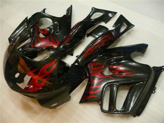 1995-1996 Glossy Black Red Flame Honda CBR600 F3 Motorcycle Fairings Canada