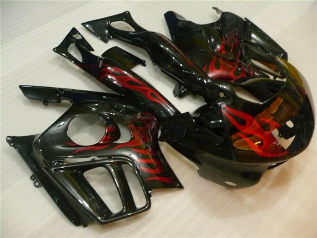 1995-1996 Glossy Black Red Flame Honda CBR600 F3 Motorcycle Fairings Canada