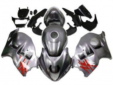 1996-2007 Silver with Red White Decal Suzuki GSXR 1300 Hayabusa Motorcycle Fairings Canada