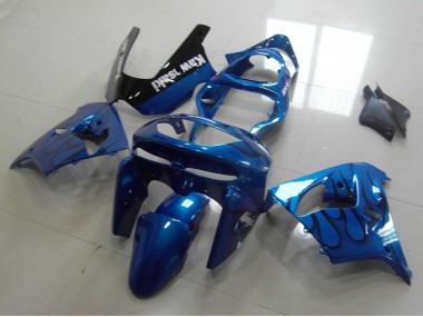 1998-1999 Blue Black Flame Kawasaki ZX9R Motorcycle Fairings Canada