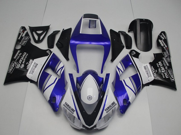 1998-1999 Blue White Glossy Black Yamalube Motards Yamaha YZF R1 Motorcycle Fairings Canada