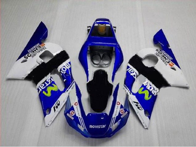 1998-2002 White Blue Black MoviStar ENEOS Yamalube Yamaha YZF R6 Motorcycle Fairings Canada