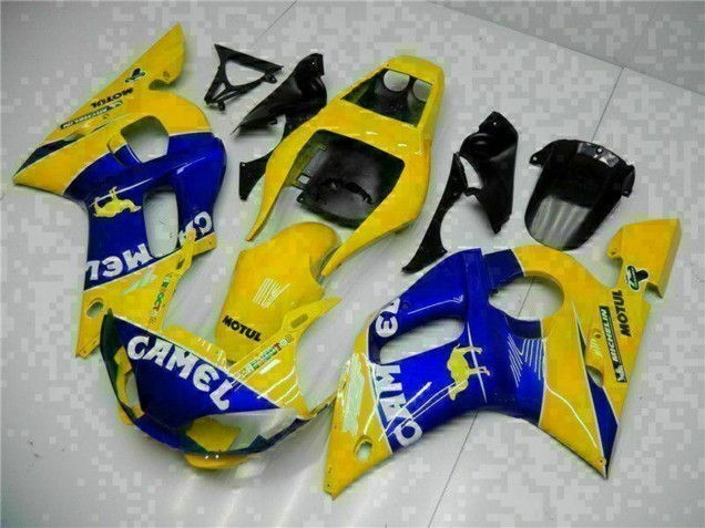 1998-2002 Yellow Blue White Camel Motul Yamaha YZF R6 Motorcycle Fairings Canada