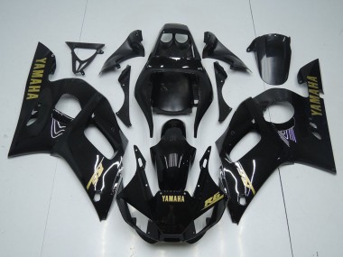 1998-2002 Glossy Black Gold Decals Yamaha YZF R6 Motorcycle Fairings Canada