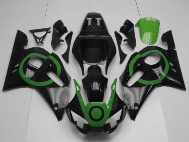 1998-2002 Glossy Black Green Circle Yamaha YZF R6 Motorcycle Fairings Canada