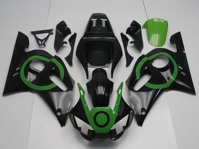 1998-2002 Glossy Black Green Circle Yamaha YZF R6 Motorcycle Fairings Canada
