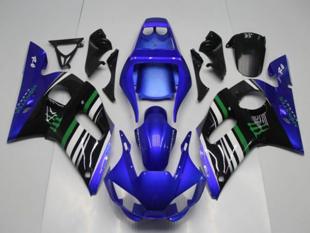 1998-2002 Blue White Green Black Monster Yamaha YZF R6 Motorcycle Fairings Canada