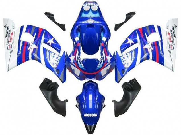 1998-2002 White Blue Red Fiat Motul Yamaha YZF R6 Motorcycle Fairings Canada
