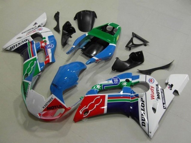 1998-2002 White Blue Green Red Fiat Motul Michelin Dunlop Yamaha YZF R6 Motorcycle Fairings Canada
