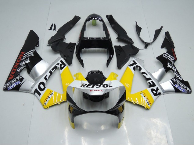 2000-2001 Yellow Silver Glossy Black Repsol Honda CBR900RR 929 Motorcycle Fairing Canada