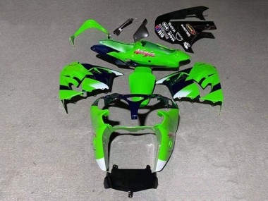 2000-2001 Green White Glossy Black Kawasaki ZX9R Motorcycle Fairing Canada