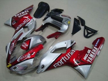 2000-2001 Silver Red Fortuna Motul 7 Yamaha YZF R1 Motorcycle Fairings Canada