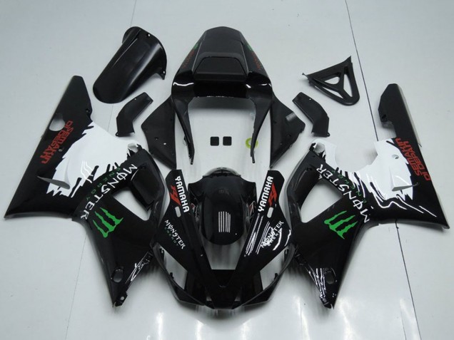 2000-2001 Glossy Black White Red Green Monster Yamaha YZF R1 Motorcycle Fairings Canada