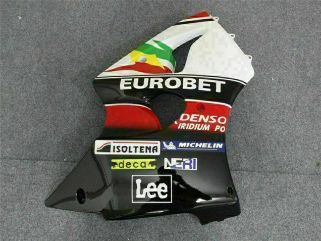 2000-2002 White Red Yellow Green Glossy Black Star EuroBet Kawasaki ZX6R Motorcycle Fairings Canada