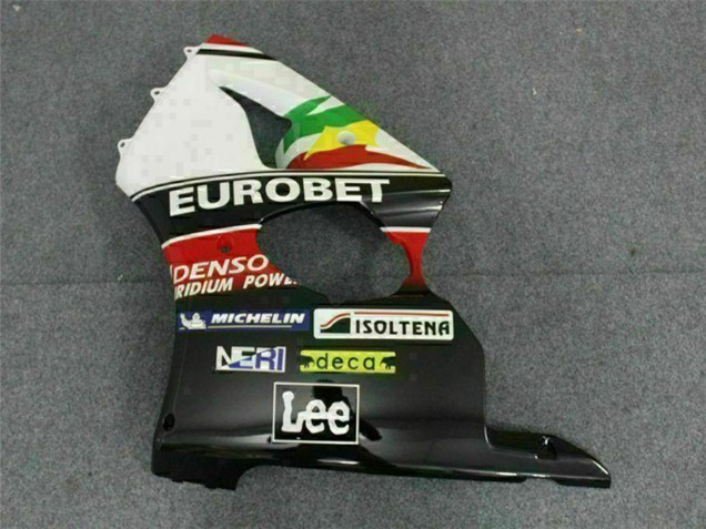 2000-2002 White Red Yellow Green Glossy Black Star EuroBet Kawasaki ZX6R Motorcycle Fairings Canada