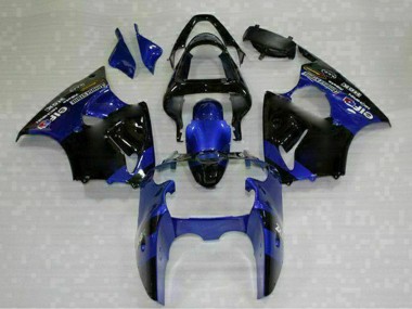 2000-2002 Blue Glossy Black Elf Bridgestone Kawasaki ZX6R Motorcycle Fairings Canada