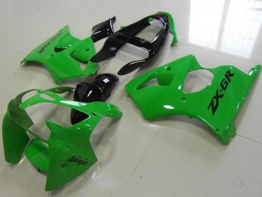 2000-2002 Green Glossy Black Kawasaki ZX6R Motorcycle Fairing Canada