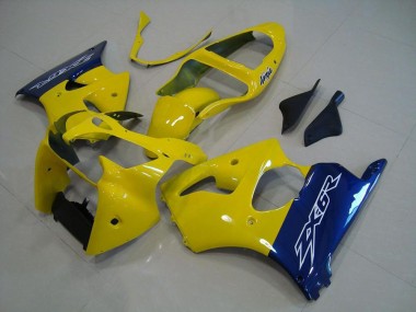 2000-2002 Yellow Blue Kawasaki ZX6R Motorcycle Fairings Canada