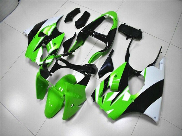 2000-2002 Green White Black Kawasaki ZX6R Motorcycle Fairing Kits Canada
