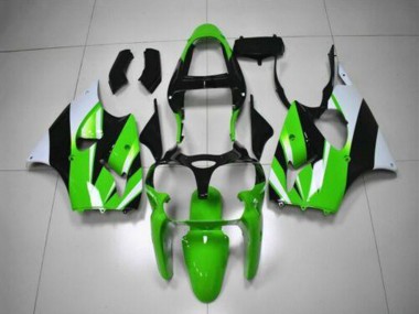 2000-2002 Green White Black Kawasaki ZX6R Motorcycle Fairing Kits Canada