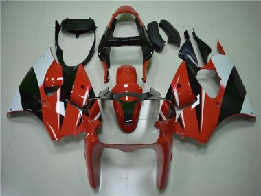 2000-2002 White Red Glossy Black Kawasaki ZX6R Motorcycle Fairings Canada
