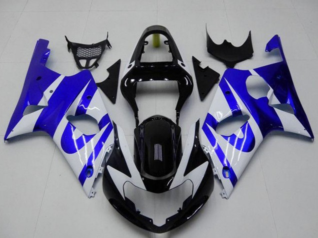 2000-2002 White Blue Glossy Black Suzuki GSXR 1000 Motorcycle Fairing Canada