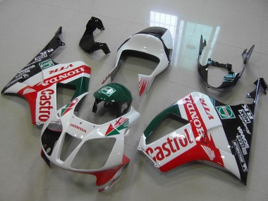 2000-2006 White Red Green Glossy Black Castrol Honda VTR1000 Bike Fairings Canada