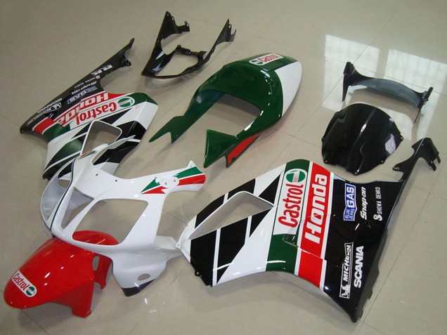 2000-2006 White Red Green Glossy Black Castrol Honda VTR1000 Motorcycle Fairing Kits Canada