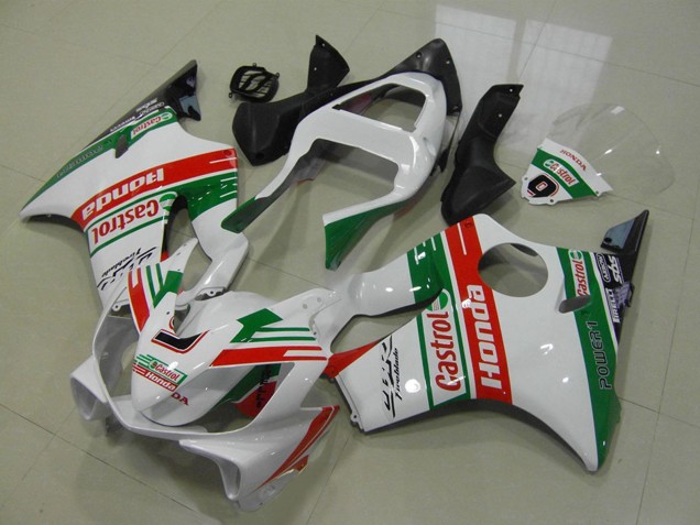 2001-2003 White Red Green Castrol Honda CBR600 F4i Motorcycle Fairings Canada