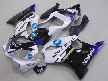 2001-2003 White Blue Glossy Black Konica Minolta Honda CBR600 F4i Motorcycle Fairings Canada
