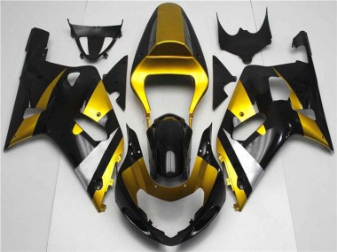 2001-2003 Gold Silver Glossy Black Suzuki GSXR 600/750 Motorcycle Fairings Canada
