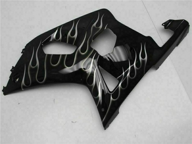 2001-2003 Glossy Black Silver Flame Suzuki GSXR 600/750 Motorcycle Fairings Canada