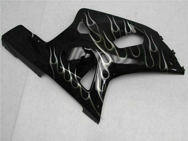 2001-2003 Glossy Black Silver Flame Suzuki GSXR 600/750 Motorcycle Fairings Canada