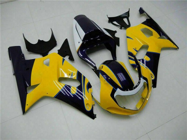 2001-2003 Yellow Dark Blue Glossy Black Suzuki GSXR 600/750 Motorcycle Fairings Canada