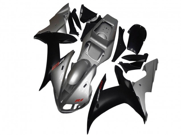 2002-2003 Silver Matte Black Yamaha YZF R1 Motorcycle Fairings Canada