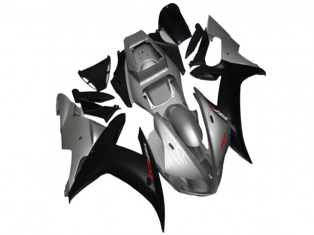 2002-2003 Silver Matte Black Yamaha YZF R1 Motorcycle Fairings Canada