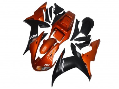 2002-2003 Orange Matte Black Yamaha YZF R1 Motorcycle Fairings Canada