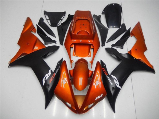 2002-2003 Orange Matte Black Yamaha YZF R1 Motorcycle Fairings Canada